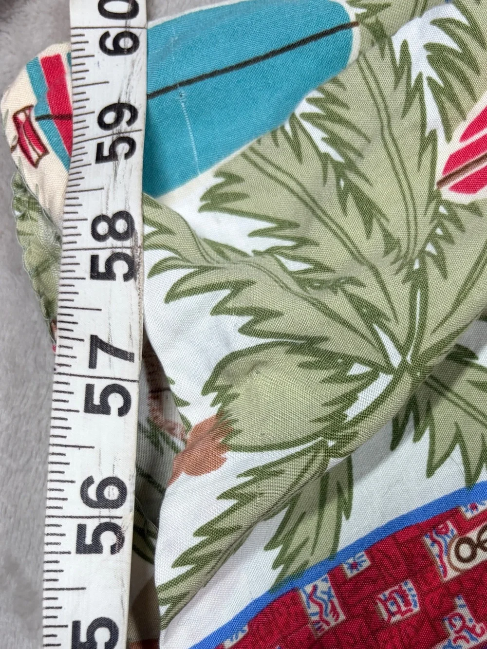 Vintage Reyn Spooner Hawaiian Surfboard Tropical White Cream Collared Shirt S